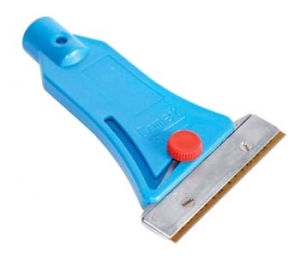 Comet glass scraper RED (sharp on both sides)
