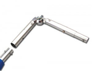 Reinforced joint in aluminum for the telescopic pole